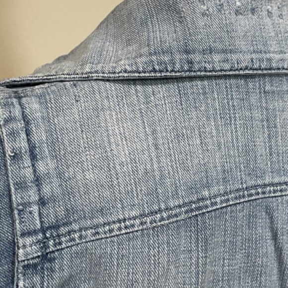 Guess denim moto jacket ASO Lydia Martin - Picture 8 of 11